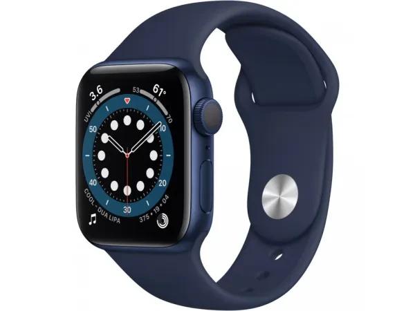 Смарт-годинник Apple Watch Series 6 GPS 44mm Blue Aluminium Case with Deep Navy Sport Band (M00J3), фото 1