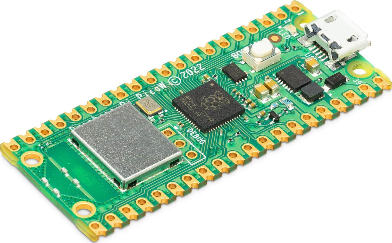 Плата розробки Raspberry Pi Pico W 2MB, RP2040 133MHz + CYW434 2.4GHz Wi-Fi, підтримка MicroPython/C++, для IoT, DIY, Arduino