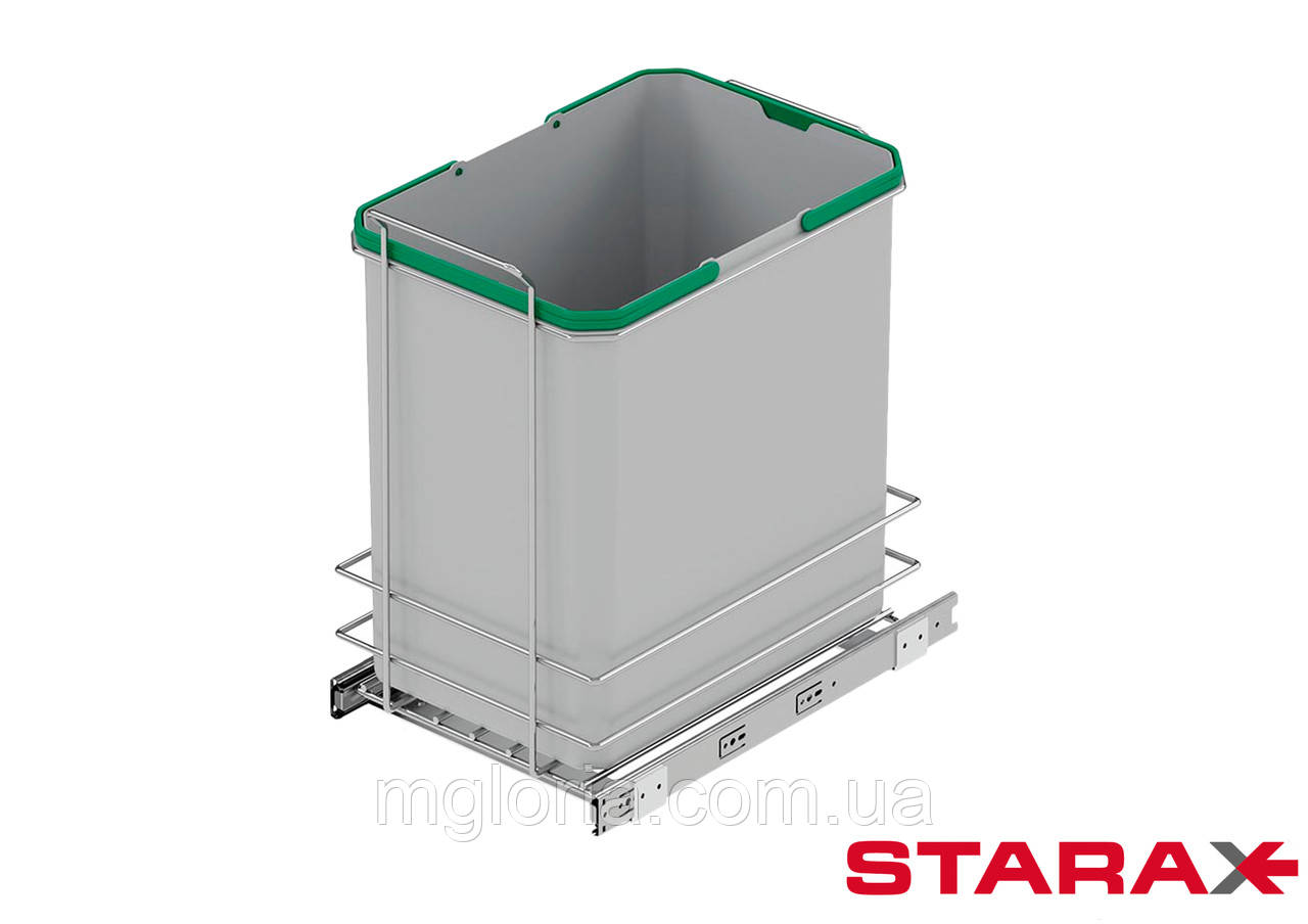 Відро для кухні висувне Starax S-2580-G сіре 35 л