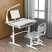 Парта і стілець Cubby Botero Grey з настільною лампою і підставкою для книг, фото 2