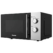 Мікрохвильова піч Соло Magio MG-406 700Вт 20л 5 рівнів потужності Таймер Чорний / Сріблястий