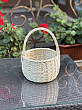 Корзина «Болеро» з вибіленої лози. Арт:2076, фото 3