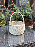 Корзина «Болеро» з вибіленої лози. Арт:2076, фото 2