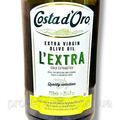 Олія оливкова Costa d`Oro extra virgin 750 мл Італія, фото 3