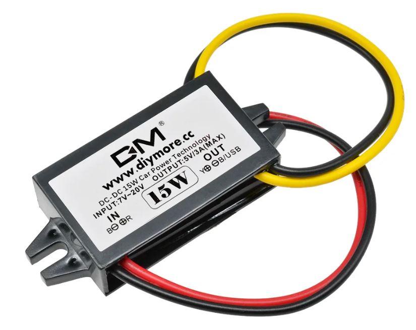 Електронний модуль перетворювач напруги заряджання DC 7-20 В DC 5 В 3 А 15 Вт, фото 1