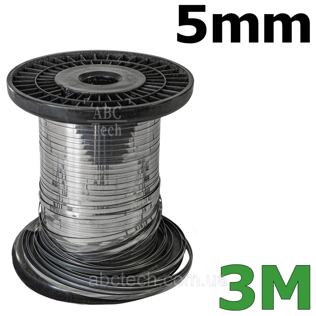 Ніхромова нагрівальна шина 0.2х5мм Моток 3 метри Плоский нікельхром Стрічка нікельхром x20h80, фото 1