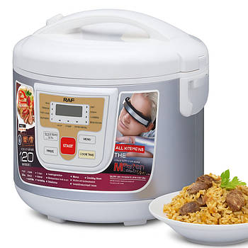 Мультиварка 5л, 900Вт, 12 програм, R166, Білий / Багатофункціональна мультиварка з антипригарним покриттям