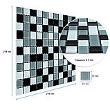 Мозаїка з декоративного скла 298х298х4,5мм Чорно-сіра SW-00002369, фото 3
