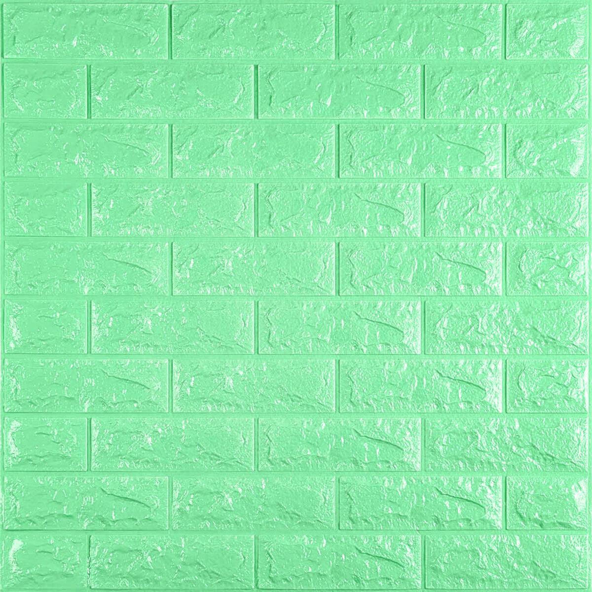 3D панель самоклеюча 700х770х7мм цегла М'ятний (012-7) SW-00000050, фото 1