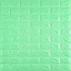 3D панель самоклеюча 700х770х7мм цегла М'ятний (012-7) SW-00000050