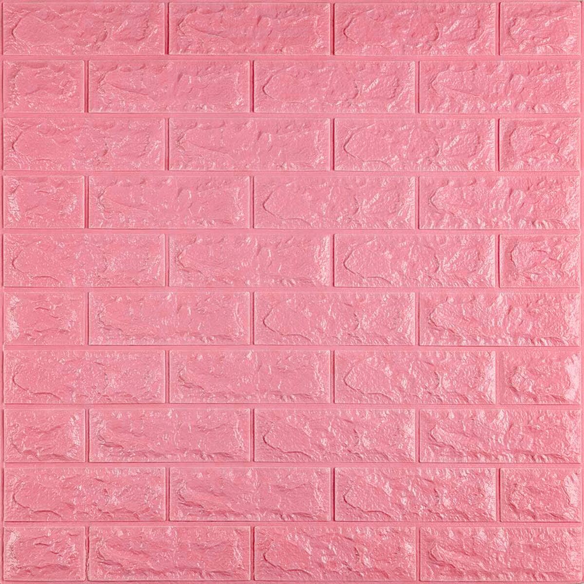 3D панель самоклеюча 700х770х7мм цегла Рожевий (004-7) SW-00000057, фото 1