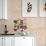 Дзеркальний декор акриловий самоклеючий 80*70мм срібло, 12шт (D) SW-00002511, фото 5