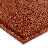 Декоративний шестикутник самоклеючий під шкіру 200x230мм Коричневий (1103) SW-00000743, фото 3