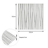 Самоклеюча 3D панель 700х700х5мм Срібні стрічки (441) SW-00001185, фото 3