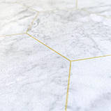 Самоклеюча плівка 0,45х10м х 0,07мм Сірий мармур золоті соти SW-00001212, фото 2