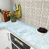 Самоклеюча плівка 0,45х10м х 0,07мм Нефритовий мармур срібні соти SW-00001215, фото 5