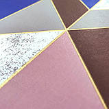 Самоклеюча плівка 0,45х10м х 0,07мм Рожеві трикутники SW-00001225, фото 2