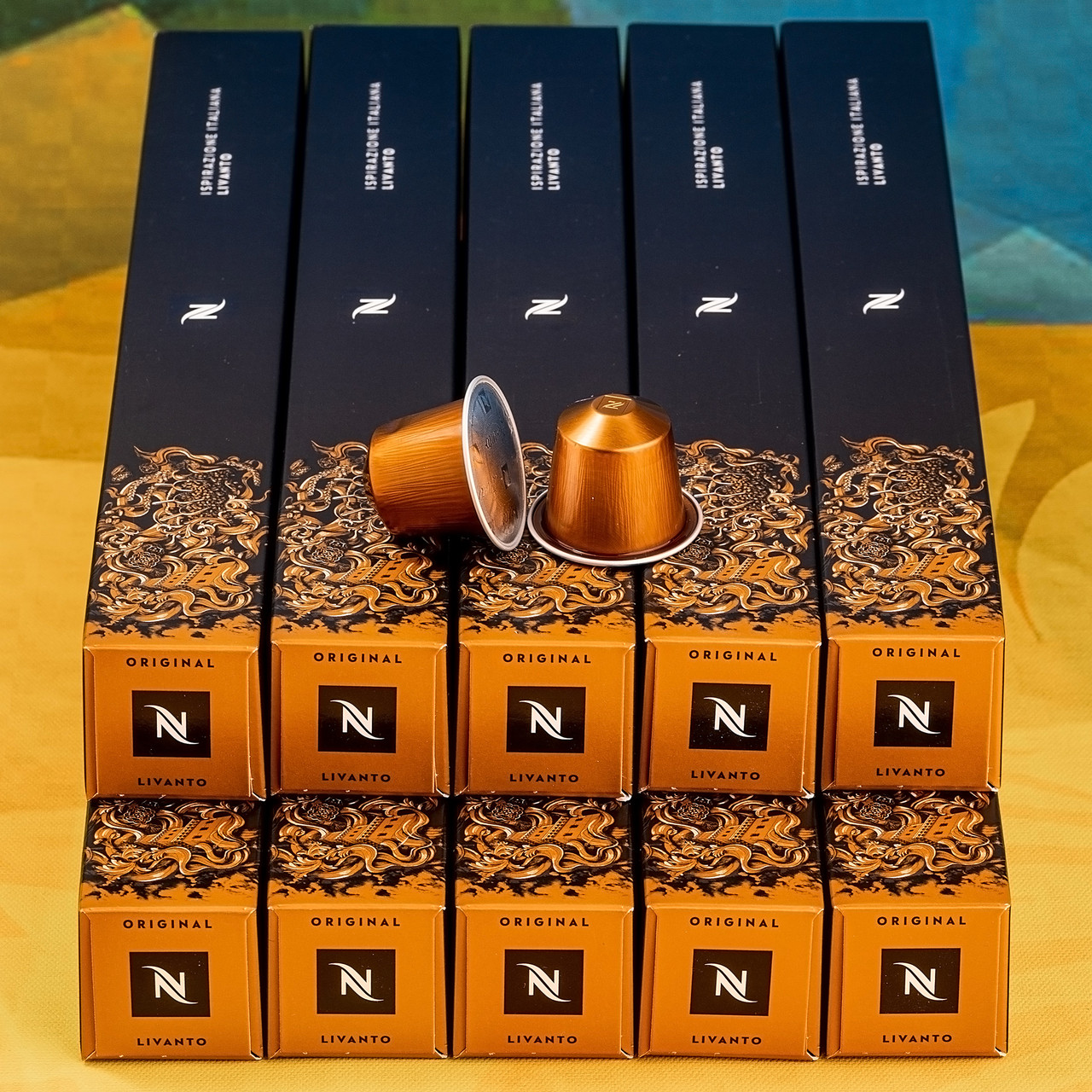 Набір 10 тубів кави в капсулах GENOVA LIVANTO (карамельні та злакові ноти) Nespresso, Швейцарія (100 капсул), фото 1