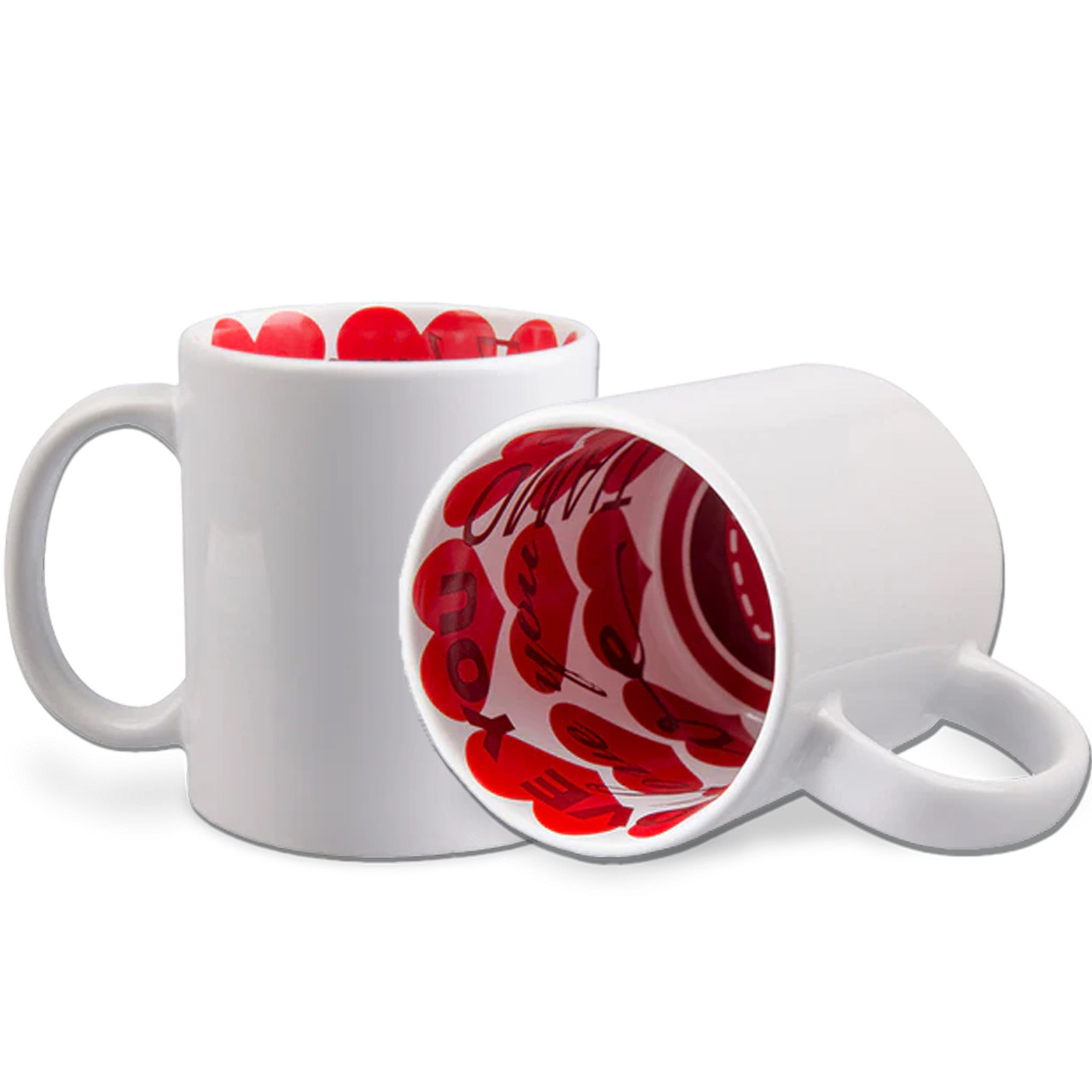 Чашка сублімаційна біла з малюнком усередині 330 мл (Love You), фото 1