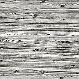 Самоклеюча 3D панель під дерево кольору зебри 2800x700x3мм SW-00001769, фото 2