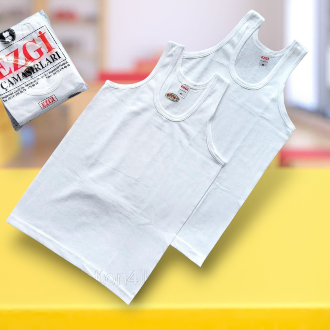 Майка біла білизняна, 8/9 років (6 шт.) EZGI, Туреччина. Маєчка для хлопчика, майки дитячі, білизна для дітей.