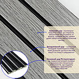 Рейка декоративна PS 2900х120х12мм Світло-сірий дуб SW-00001740, фото 2