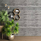 Самоклеюча 3D панель під дерево кольору зебри 2800x700x3мм SW-00001769, фото 7