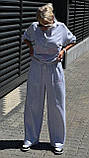 Жіночий спортивний костюм у стилі оверсайз із широкими штанами, фото 2