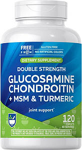 Хондропротектор Rite Aid Double Strength Glucosamine Chondroitin + MSM & Turmeric 120 капс.