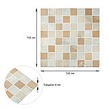 Панель стінова 3D 700х700х4мм Мозаїка бежева SW-00002011, фото 3