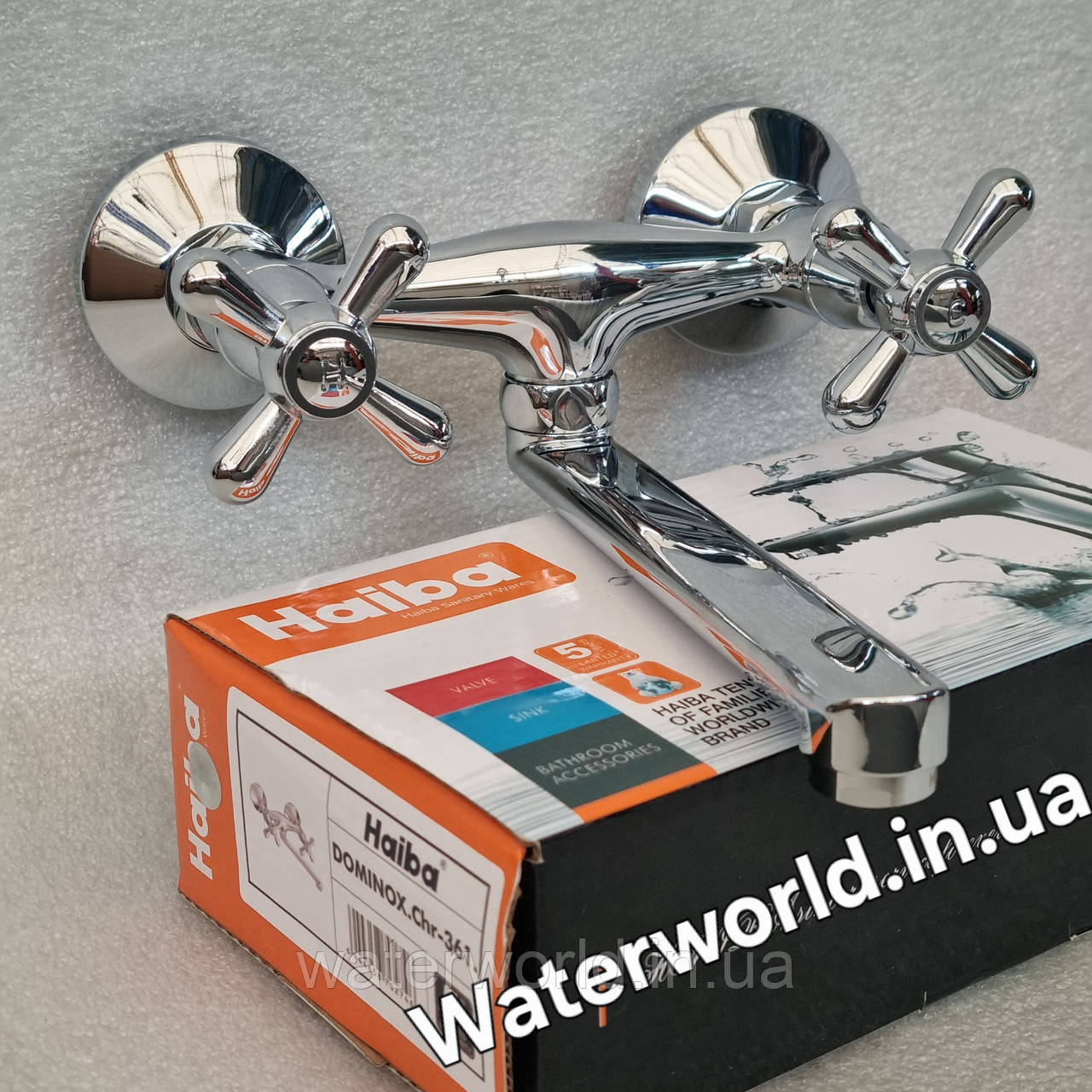 Змішувач для кухні haiba dominox 361 настінний монтаж, фото 1