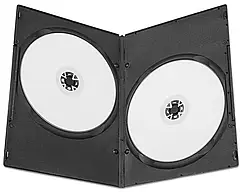 Бокс для 2 DVD дисков 9mm Black глянсова плівка