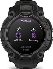 Смарт-часы Garmin Instinct 3 50mm AMOLED Black with Charcoal Band (010-03020-00/40), фото 2