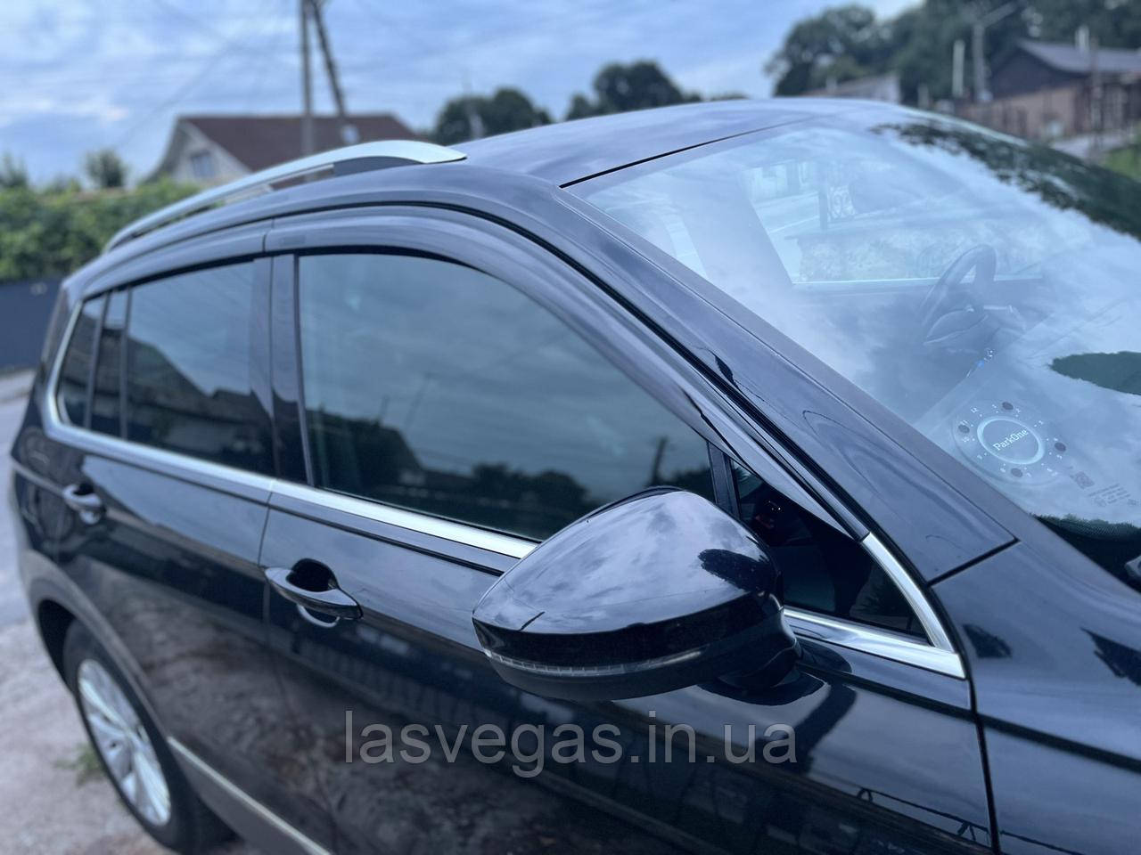 Дефлектори вікон (вітровики) Volkswagen Tiguan 2016- 6шт. (Autoclover/Корея), фото 1