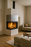 Кутова камінна топка Hitze Albero ліва 19 кВт