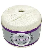 Lanoso LINO (Ланосо Ліно) №901 екрю (Пряжа льон з віскозою, нитки для в'язання)