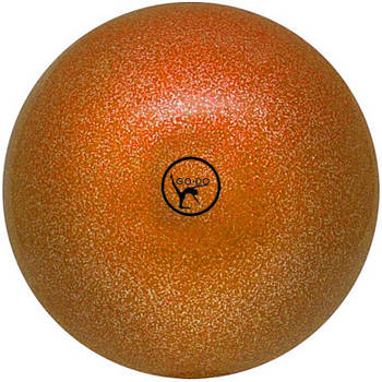 М'яч для художньої гімнастики Go Do 15 см силіконовий з блискітками тренувальний (вага 280 грамів)