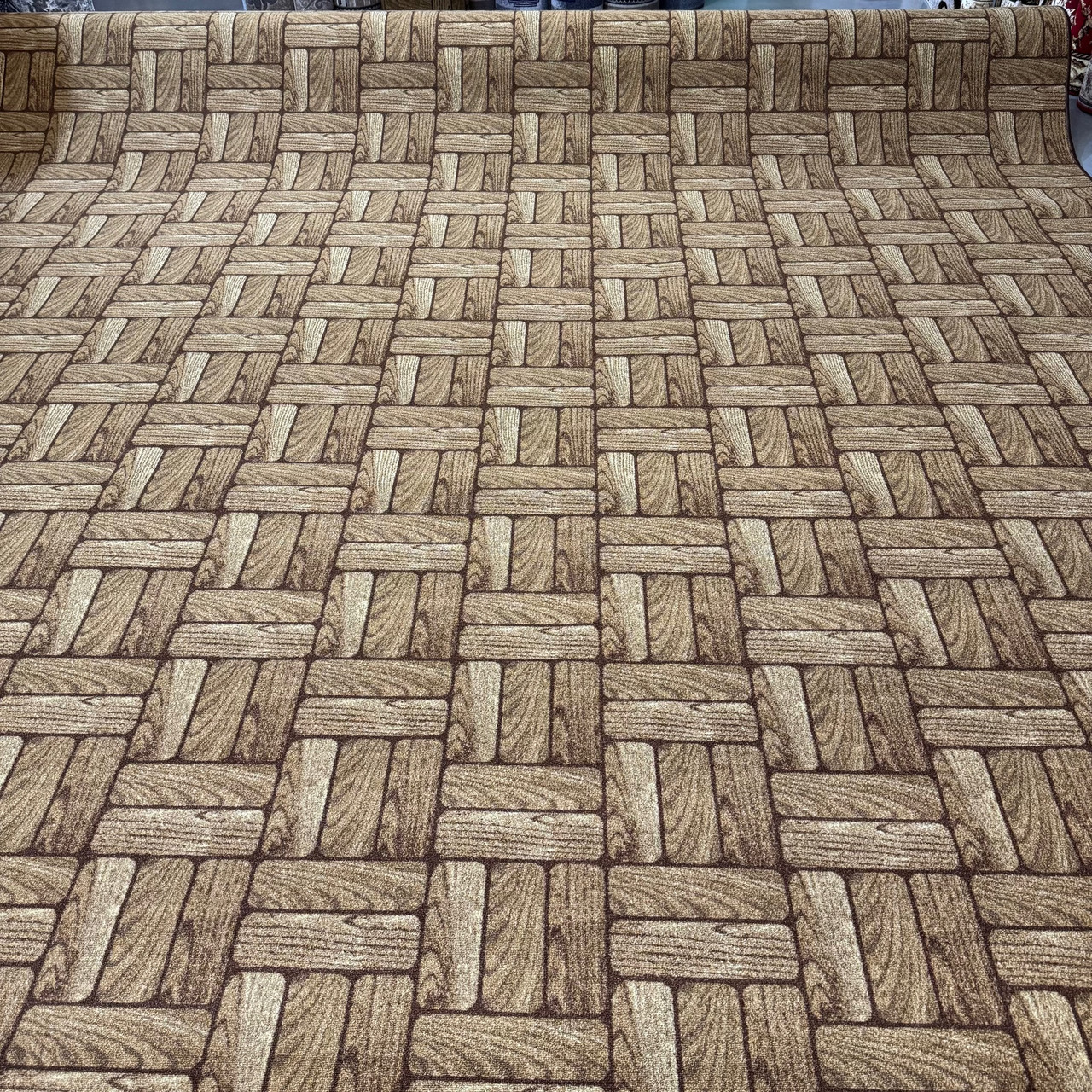 Килимове покриття ширина  4м на повстяній основі ПАРКЕТ