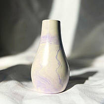 Ваза гіпсова "Крапля" мармур фіолетовий 12,5х5,5 см