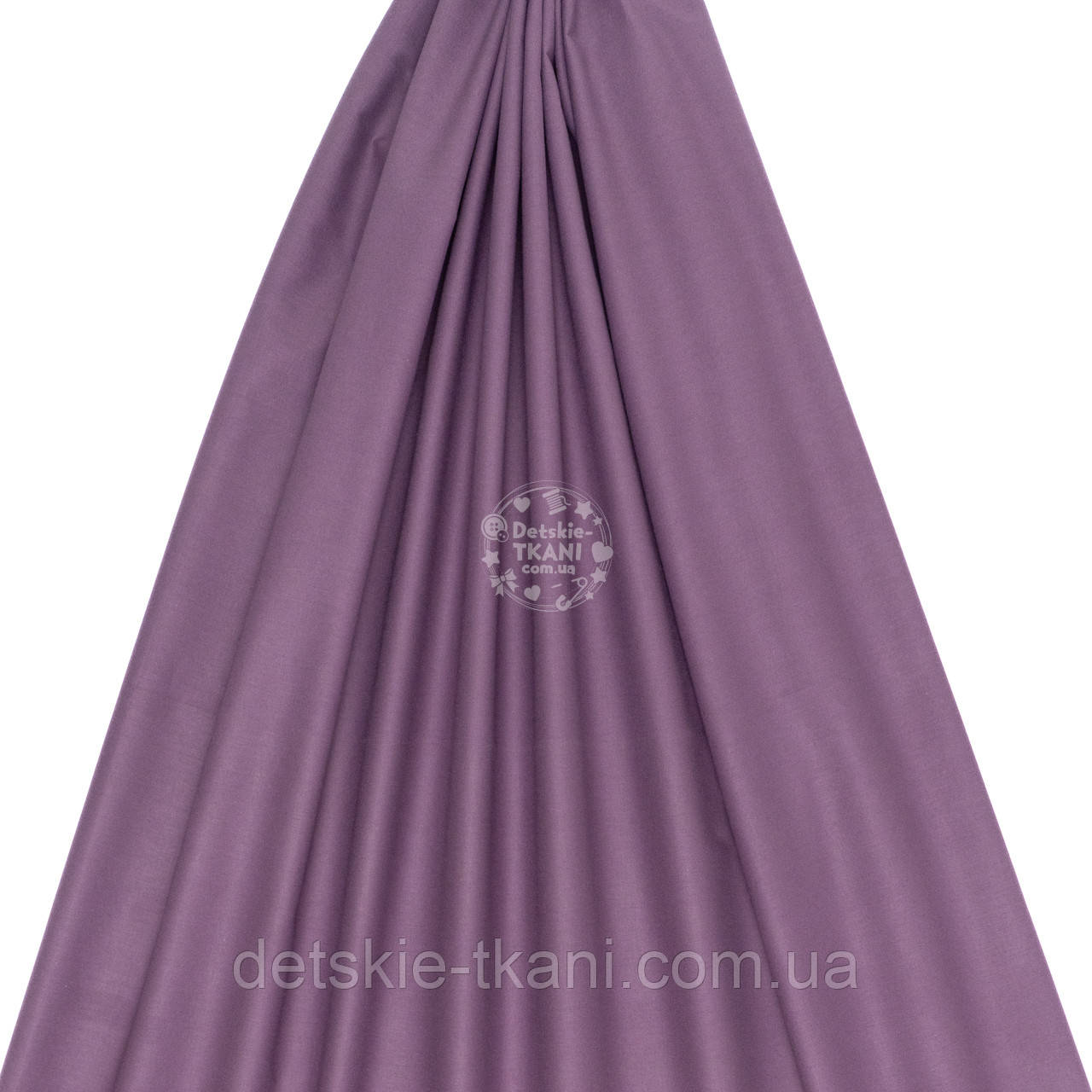 Поплін однотонний, колір баклажановий (№5711), фото 1