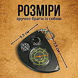 Курвиметр магнітний компас, курвіметр для карт, кишеньковий кульвиметр Hechpro (LX-2), фото 2