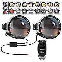 Диявольські очі з динамічною анімацією пультом і подвійною лінзою 2 шт Різні кольори