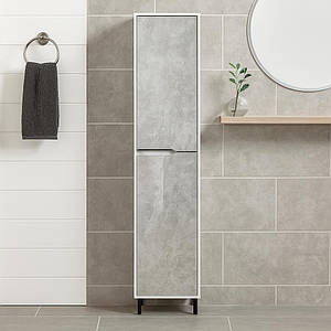 Шафа пенал у ванну Loft Д2 40х33х185 см Бетон