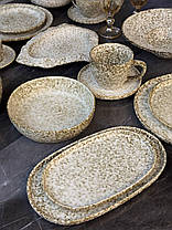 Тарілка-блюдо керамічна овальна з бортиками Нормандія 29 см, фото 4