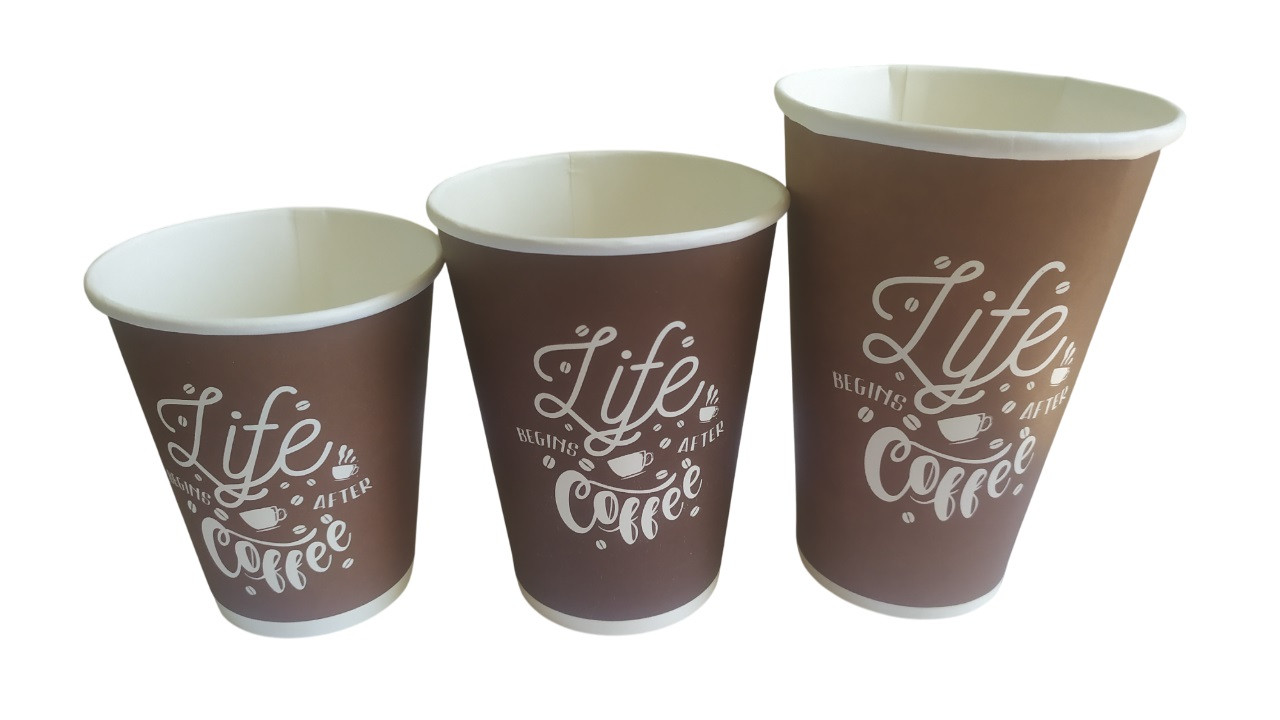 Паперові стакани одноразові для кав'ярні 175 мл 50 шт / одноразовий посуд, фото 1
