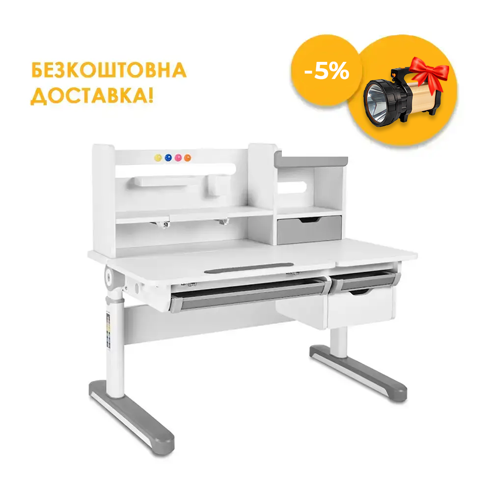 Регульована парта FunDesk Sentire Grey