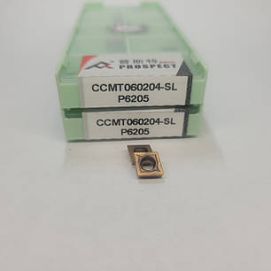 CCMT060204-SL P6205 PROSPECT (Сталь, Нержавіюча сталь) Твердосплавна пластина, фото 1