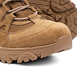 Тактичні кросівки койот "Desert Trekking", армійські черевики бежеві прошиті замшеві, фото 2