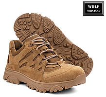 Тактичні кросівки койот "Desert Trekking", армійські черевики бежеві прошиті замшеві
