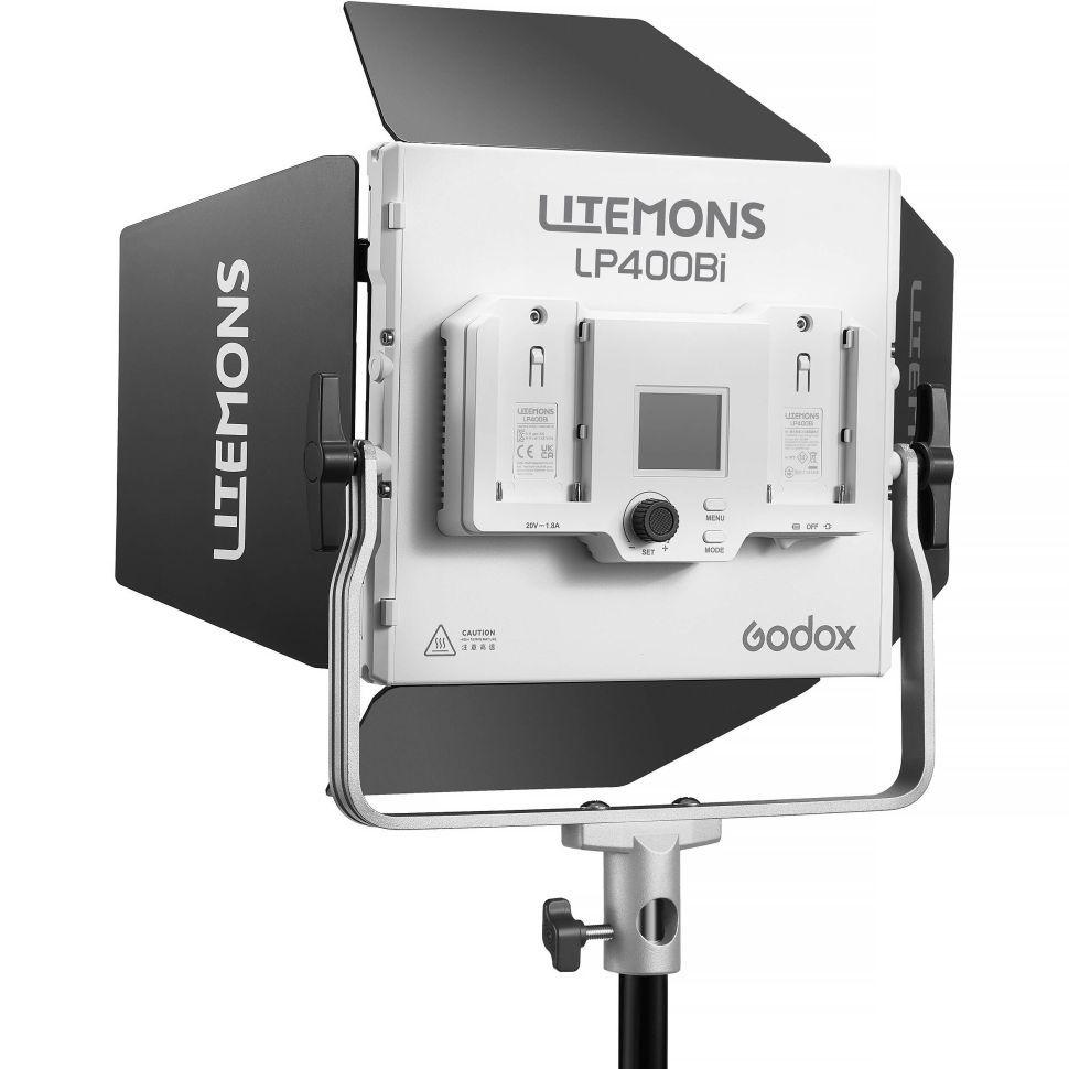 36W Світлодіодна LED-панель Godox Litemons LP400 Bi-Color 23х20х7см, бі колор відео фотосвітло 2800-6500K, автономномне, фото 1
